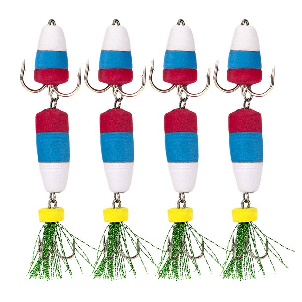 Anzuelo Gancho de pesca de 4 piezas Jig de pesca suave señuelo Wobbler cebo de pesca para carpa baja Abody Anzuelo