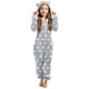 thumbnail image 2 of Pantalones largos para niña, mono de manga larga con capucha y manga larga, pijama informal de invierno cálido, ropa de dormir para niña, mono de poliéster, 2 of 5