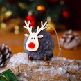 thumbnail image 3 of 20/1 piezas de adornos colgantes de alce de madera de fieltro para Navidad, lindos colgantes de decoración para árbol de Navidad con forma de reno, regalos para fiestas de Año Nuevo para niños, 3 of 5