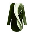thumbnail image 4 of Graphic Print Shirts for Women Long Sleeve Color Block Plus Size Crew Neck Casual Loose Pullover Tops 90s Outfits for Ladies(Army Green,L), 4 of 5