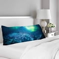 thumbnail image 2 of ABPHOTO Snow Falling Against Aurora Borealis Body Pillow Covers Case Protector 20x60 inch, 2 of 2