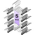 thumbnail image 1 of Perchas de múltiples capas para pantalones, perchas de falda con clips ajustables, organizador antideslizante para ahorrar espacio, gancho giratorio de 360 grados, 1 of 4