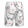 thumbnail image 6 of Disketp Men'S Swim Trunks Hawaiian Breathable Surf Beach Swimsuits Mesh Lining Beach Shorts With Pockets-Alpacas And Hearts, 6 of 9