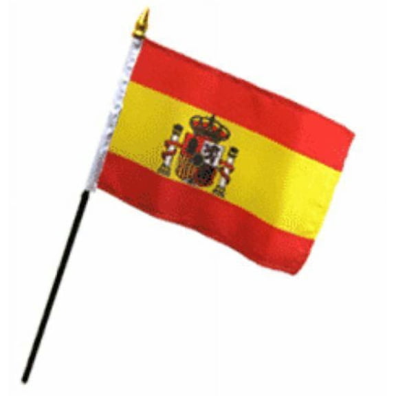 Wholesale Lot of 12 Spain 4"x6" Desk Table Stick Flag