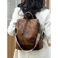 thumbnail image 6 of PRIYAL Leather Laptop Backpack for Women,  Work Travel Bag, Teacher Nurse Convertible Backpack Purse, 6 of 12
