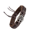 thumbnail image 2 of Qarigey Pulseras de cuero con abalorio de cordón trenzado para hombre, pulseras étnicas de estilo ajustable, brazaletes de moda para mujer, Type3 NO3, 2 of 6