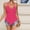*Hot Pink, variant on Women's V Neck Halter Tank Top, Backless Tie Knot Sleeveless Blouse White,Women's Plus XS
