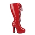 thumbnail image 3 of Ellie Shoes E-Easy Lace Up Knee Boots with 5 Inch heel 12 / Red, 3 of 6
