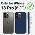 thumbnail image 6 of iPhone 13 Pro Case,[Military Shockproof Protection] Liquid Silicone Phone Case with [Soft Anti-Scratch Microfiber Lining] Camera & Screen Protection 6.1 inch Slim Thin Cover（Navy Blue）, 6 of 13