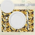 thumbnail image 3 of Ambesonne Abstract Place Mats Set of 4, Graphic Cubes Blocks, Standard Size, Black Yellow Brown, 3 of 6
