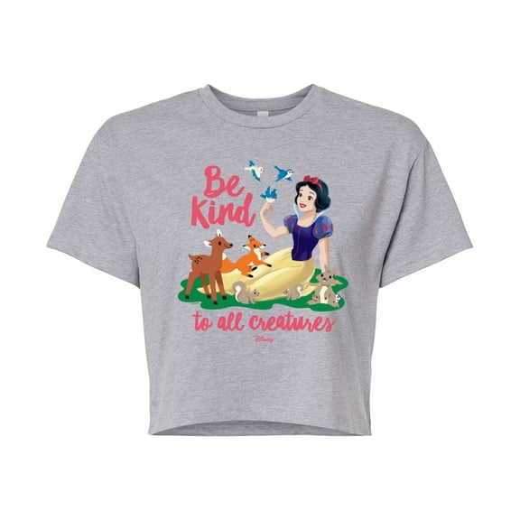 Disney - Snow White Be Kind - Juniors Cropped Cotton Blend T-Shirt