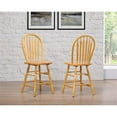 thumbnail image 2 of Oak Selections Arrowback 24" Solid Wood Counter Stool in Light Oak (Set of 2), 2 of 4