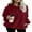 #2 Wine Red, variant on KISSMODA Sherpa Pullover Hoodies Sweatshirts for Women