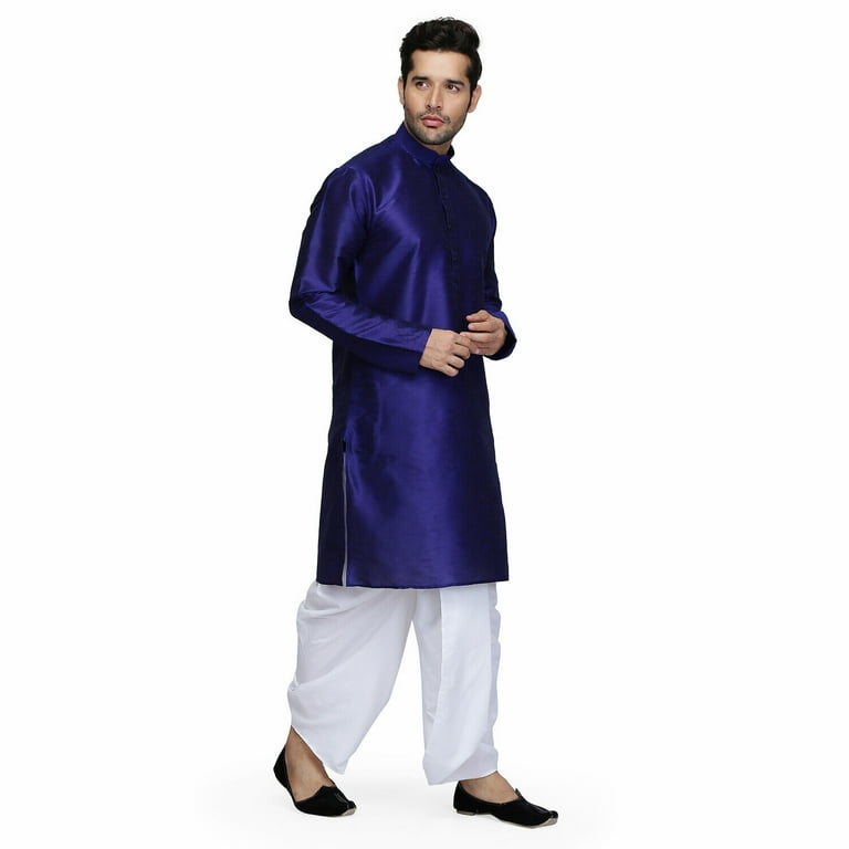 Mens Silk Blend Bollywood Style Designer Party Wear Indian Ethnic Dhoti Kurta Walmart