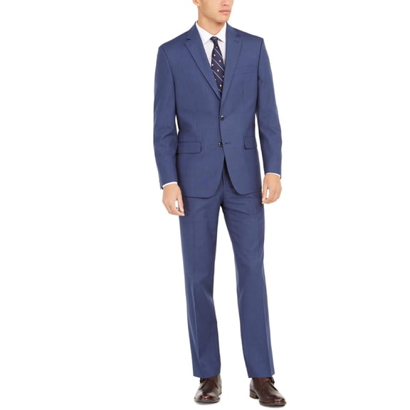 Club Room Mens Classic Fit Business Two-Button Suit Navy 42R