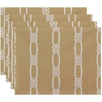 Simply Daisy 18" x 14" Tom Foolery Stripe Print Placemats, Set of 4