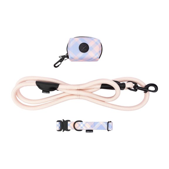 One Paw, Dog 3-Pack Collar Leash Set, With Bag Dispenser, Multiple Colors and Sizes