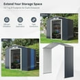 thumbnail image 5 of Gymax Outdoor Storage Shed Extension Kit for 7 ft Shed Width Grey, 5 of 5