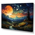 thumbnail image 2 of Designart "Road to Infinity Colorful Northern Lights I" Landscapes Canvas Art Print, 2 of 5