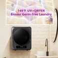 thumbnail image 2 of 6.6lbs Portable Mini Cloth Dryer Machine FCC Certificate PTC Heating Tumble Dryer Electric Control Panel,Grey Body with Black Door,250V/850W,for Home/Apartment/Dorms,UV Sterilizaiton,Digital display, 2 of 6