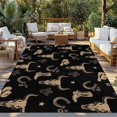 thumbnail image 2 of Black Cow Skull Outdoor Rug for Patio/Deck/Porch, Non-Slip Large Area Rug 3 x 5 Ft, Southwestern Vintage Cowboy Boots Indoor Outdoor Rugs Washable Area Rugs, Reversible Camping Rug Carpet Runner, 2 of 8