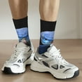 thumbnail image 5 of Goofa Blue Viper Snake 2 Printed Men's Crew Socks, Soft Durable Breathable Moisture-Wicking with Odor Control Cotton socks, 5 of 9