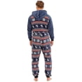 thumbnail image 3 of Pyjama une Pièce en Flanelle de Noël pour Homme, Bleu royal, 3 of 3