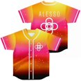 thumbnail image 4 of Alesso Merch Baseball Jersey Tops V-Neck Short Sleeve Button-up Shirts Women Men Streetwear Tee Fashion Clothes, 4 of 5