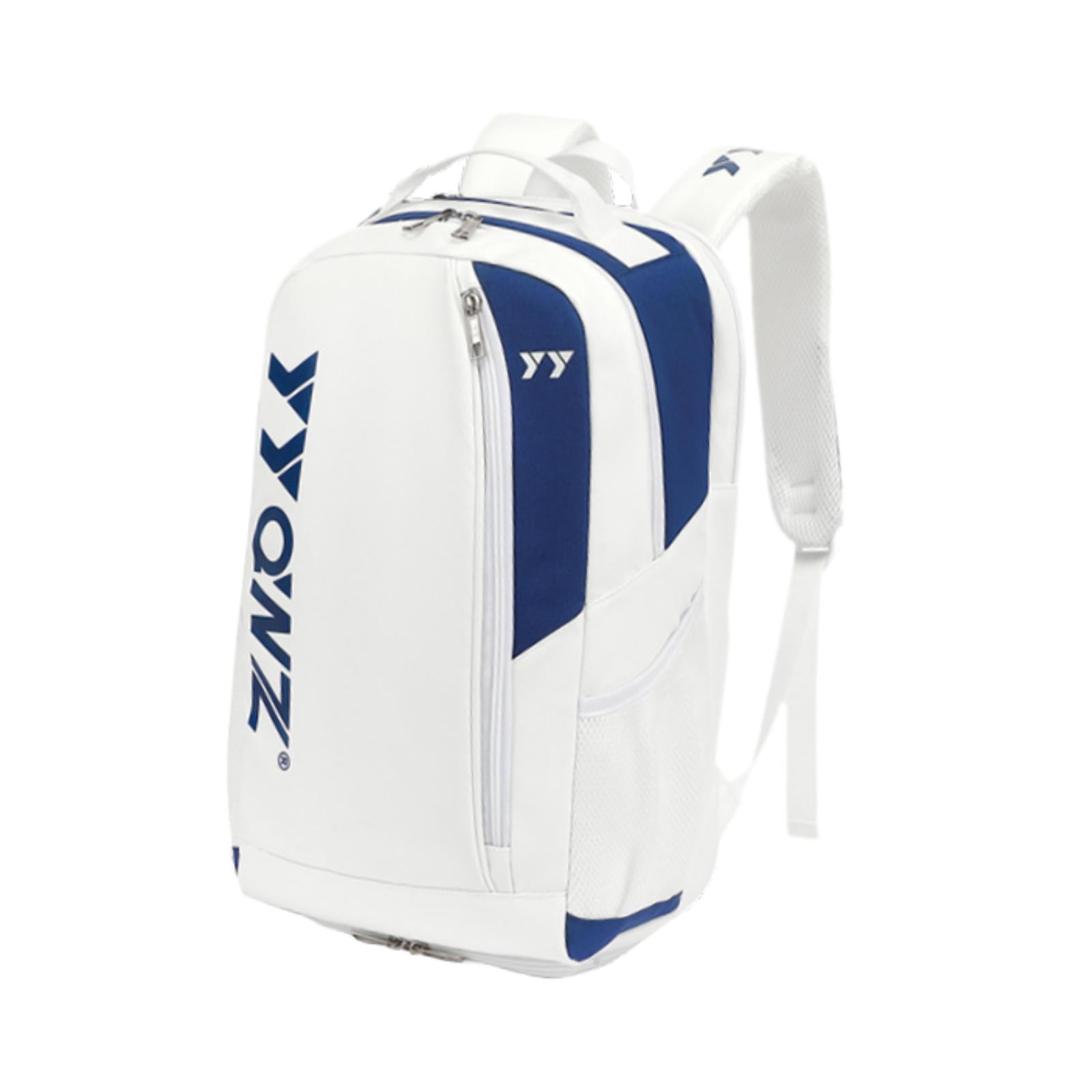 GARENDE Badminton Bag Backpack Shoulder Bag Tennis Rackets Bag for Badminton Rackets White Dark Blue