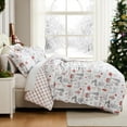 thumbnail image 2 of Southshore Fine Living, Inc. Christmas Twin Size Duvet Cover with Sham - Retro Christmas Tree Print, 2 of 8