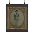 thumbnail image 2 of Print: Unidentified Soldier In Uniform With Musket, Canteen, Cup, And, 2 of 4