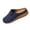 Blue, variant on Closed Toe Sandals for Women Low Wedge Slip-On Clogs Summer Comfort Walking Travel Mules, Size 9