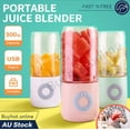 thumbnail image 5 of Portable Blender, 500ml Capacity Blender USB Portable Blender with 6 Blades Design Transparent Bottle Mini Fruit Mixer for Home Car School (Pink), 5 of 8