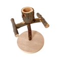 thumbnail image 3 of Soporte de entrenamiento para pájaros, juguete de percha de madera, juguetes interactivos sólidos, juguete práctico para comer, soporte para loros, 3 of 9
