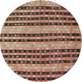 thumbnail image 1 of Ahgly Company Indoor Round Contemporary Dark Sienna Brown Oriental Area Rugs, 6' Round, 1 of 6