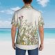 thumbnail image 4 of Fotbe Herbs and Wildflowers Camisa Hawaiana para Hombre Unisex – Camisa Casual de Verano con Botones de Manga Corta de Algodón y Lino,Large, 4 of 7