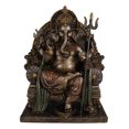 thumbnail image 2 of Ebros 8.25 Inch Ganesha on Throne Mythological Hindu Resin Statue Figurine, 2 of 6