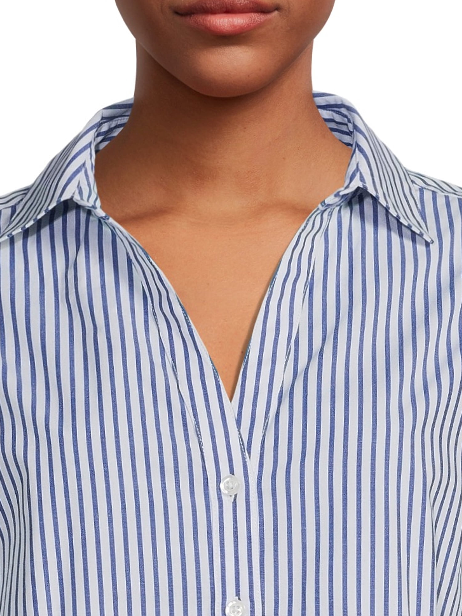 Blu White Blu Women's Striped Button-Front Shirt