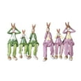 thumbnail image 1 of 6 uds escultura de resina figuritas de conejo pies colgantes para decoración, 1 of 8