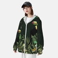 thumbnail image 3 of Gaeub Palm Leaves And Exotic Birds Men's and Women's UPF 50+ Long-Sleeved Sun Protection Clothing, Fishing Shirt Long Sleeve Zip-3X-Large, 3 of 7