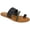 Black, variant on Womens Romila Faux Leather Rhinestone Slide Sandals