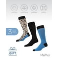 thumbnail image 6 of MeMoi Leopard Pane Cotton Blend Crew Sock 3 Pack - Mens - Male, 10-13, Black-Blue Aster, 6 of 8