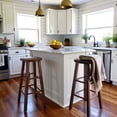 thumbnail image 5 of FurniFact Walnut Solid Wood Counter Height Bar Stools Set of 2, Bar Stools, Kitchen Island, 5 of 6