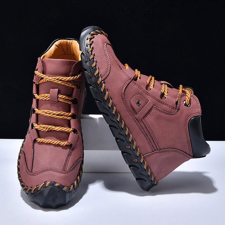 Mens Chukka Boots Non Slip Casual Leather Shoes Lightweight  display picture 1