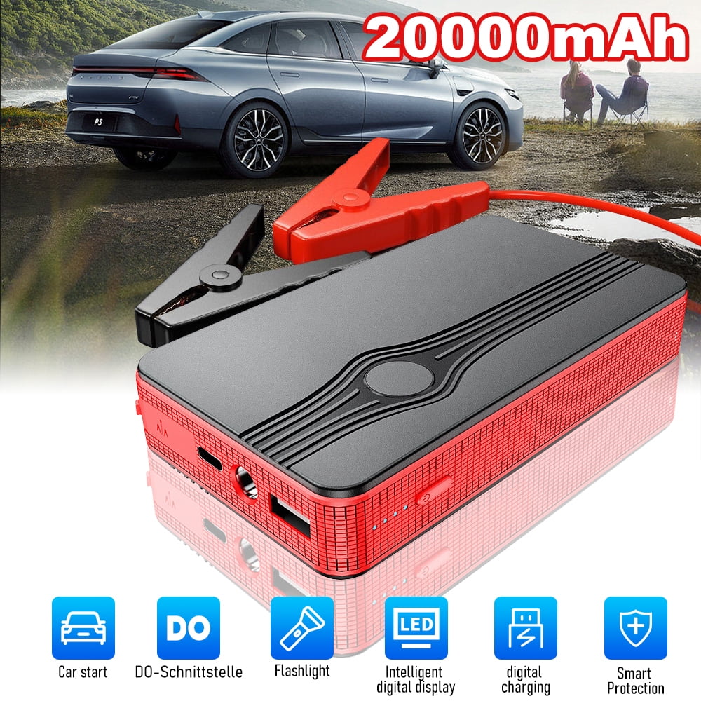 Car Jump Starter, DFITO 300A Peak 20000mAh Battery Jump Starter , Battery Booster Power Pack, 12V Auto Jump Box with LED Light