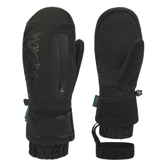 Fgnfyis Ski Gloves with Built-In Wrist Protection Water for Snowboarding and Ski Sports Black