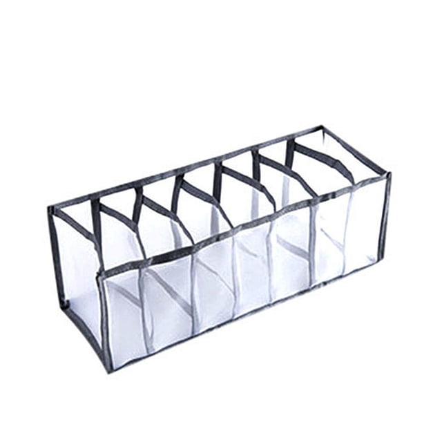 Fiudx Caja para Guardar Ropa Interior, Organizador de Tela con Compartimentos, Diseño de Malla para Sujetadores, Bragas y Calcetines, Ideal para Guardarropa, Duradera y Resistente, con 7 Compartiment