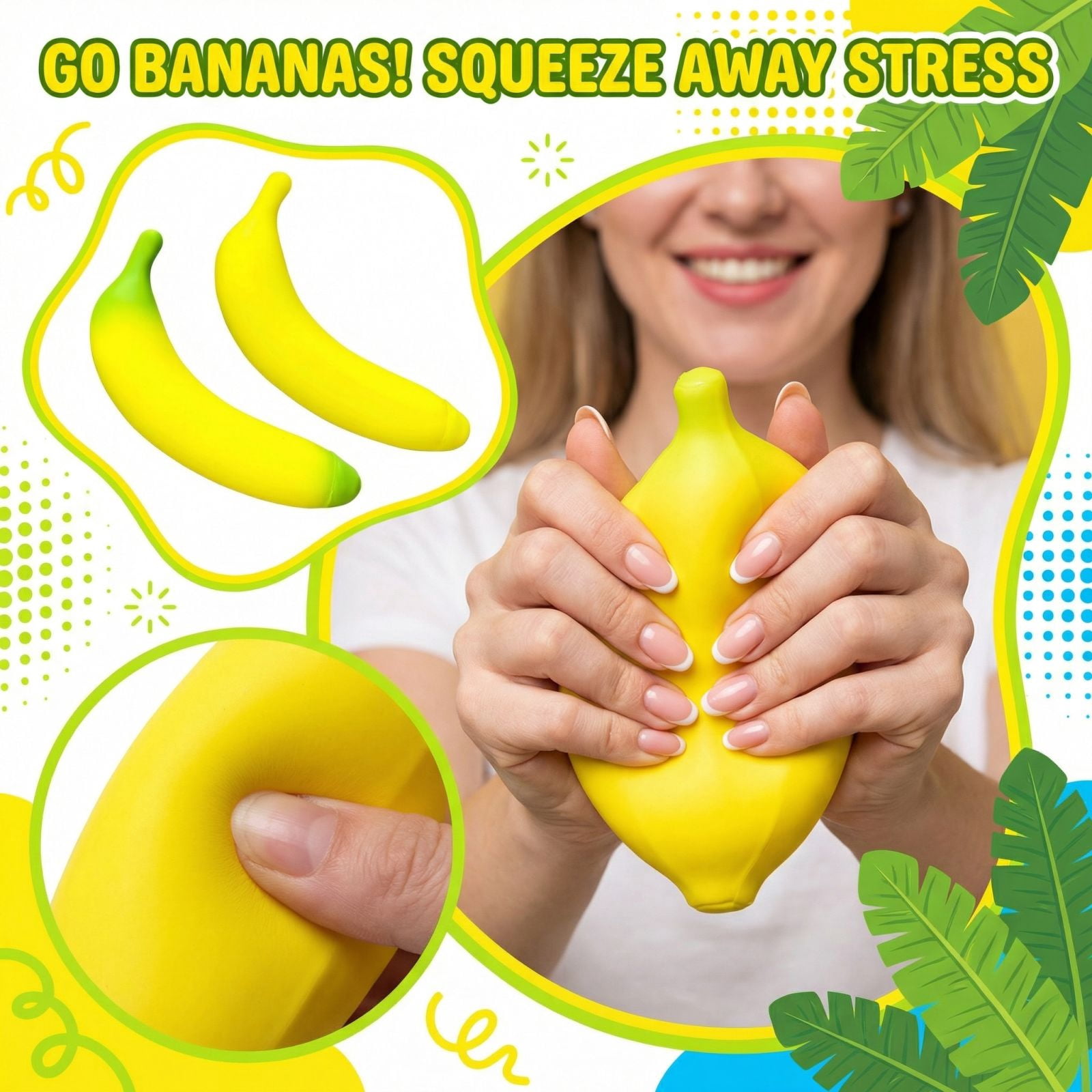 BANANAS Peel to Reveal Squishy Animals Toy, Mini Squeeze Gifts for  display picture 1