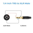 thumbnail image 6 of REQO 14.2" 1/4 TRS to XLR Male Adapter Cable, 6.35mm Stereo Balanced Microphone Stereo Audio Converter, 2 Pack, 6 of 7