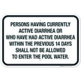 thumbnail image 1 of Persons Having Currently Active Diarrhea Or Who Have Had Active Diarrhea Sign, Pool Sign,, 1 of 1